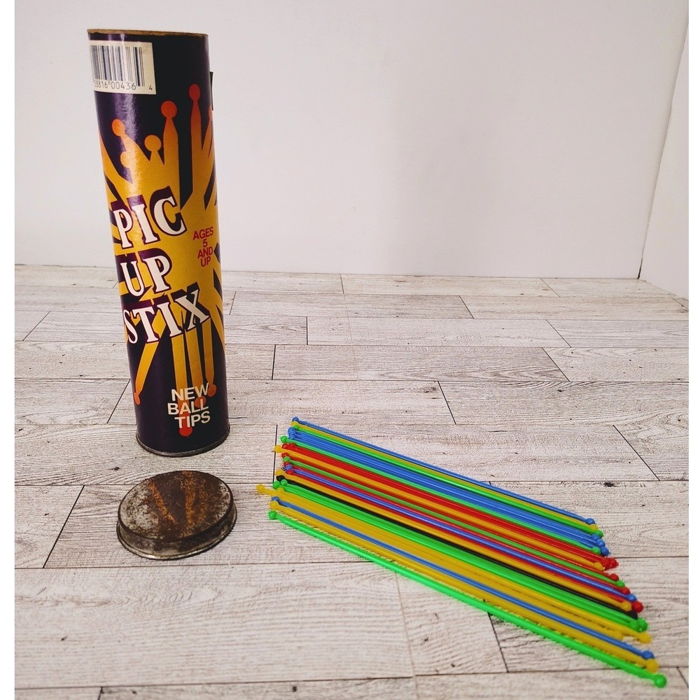 Vintage‎ Pick Up Stix Game Steven Mfg 1985 Complete Set Ball Tips Retro Toy